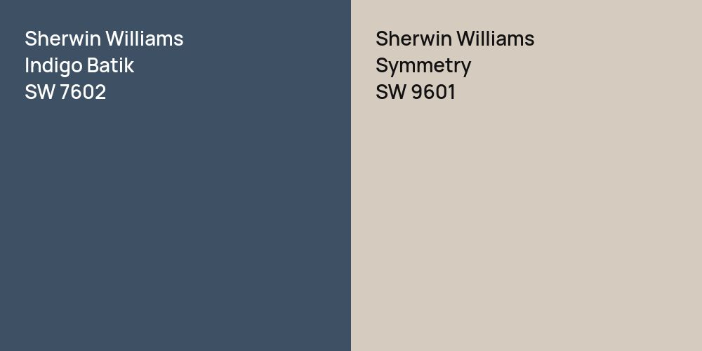 Sherwin Williams Indigo Batik vs. Sherwin Williams Symmetry