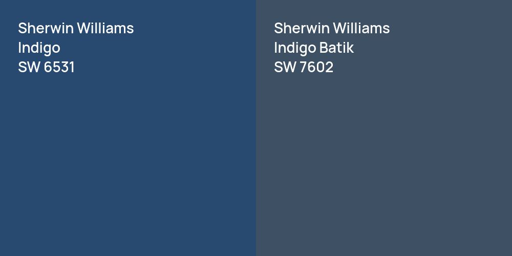 Sherwin Williams Indigo vs. Sherwin Williams Indigo Batik