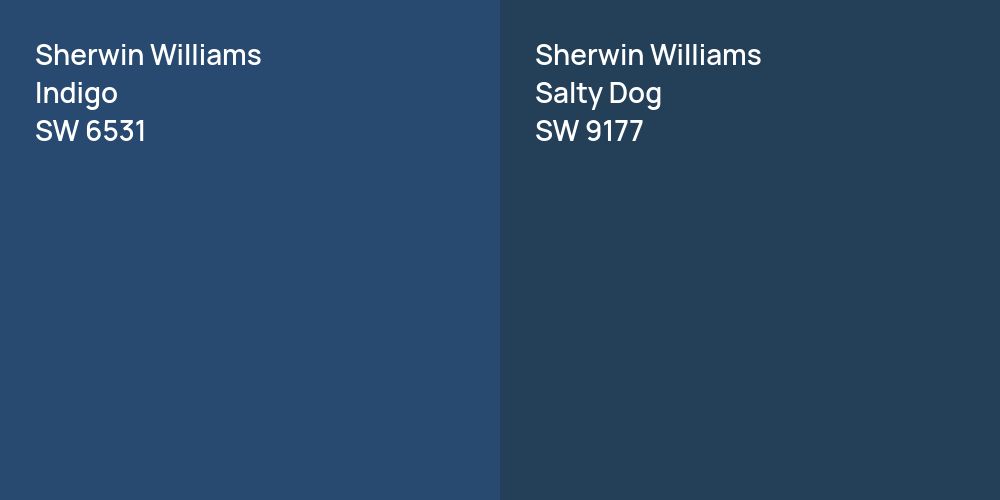 Sherwin Williams Indigo vs. Sherwin Williams Salty Dog