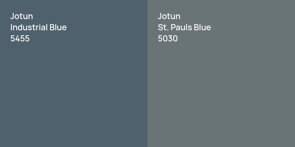 Jotun Industrial Blue vs. Jotun St. Pauls Blue