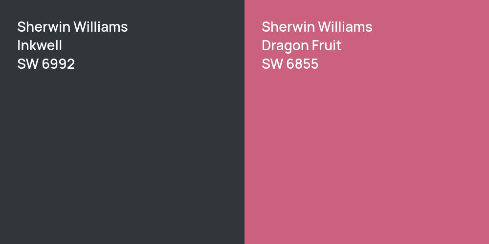 Sherwin Williams Inkwell vs. Sherwin Williams Dragon Fruit