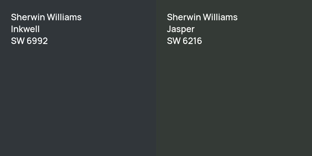 Sherwin Williams Inkwell vs. Sherwin Williams Jasper