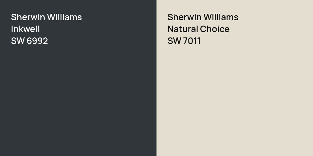 Sherwin Williams Inkwell vs. Sherwin Williams Natural Choice