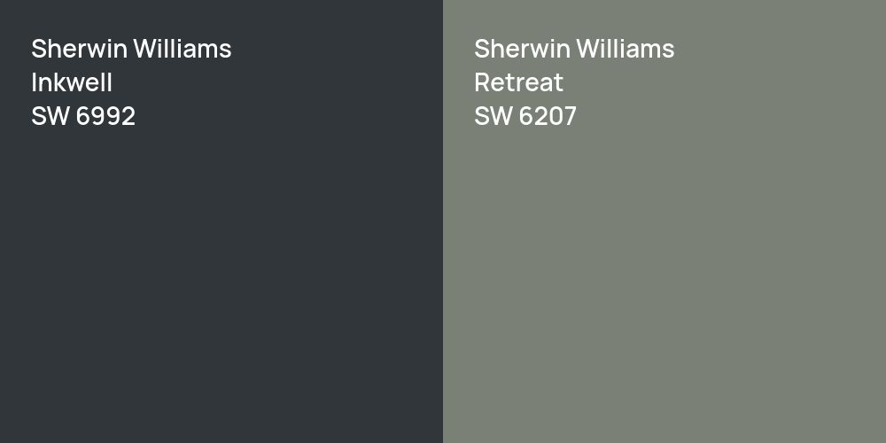 Sherwin Williams Inkwell vs. Sherwin Williams Retreat