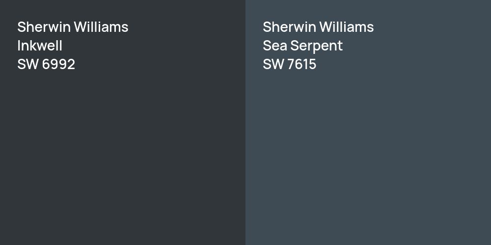 Sherwin Williams Inkwell vs. Sherwin Williams Sea Serpent