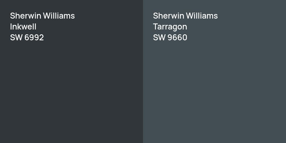 Sherwin Williams Inkwell vs. Sherwin Williams Tarragon