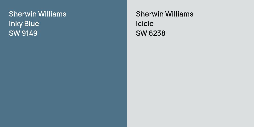 Sherwin Williams Inky Blue vs. Sherwin Williams Icicle