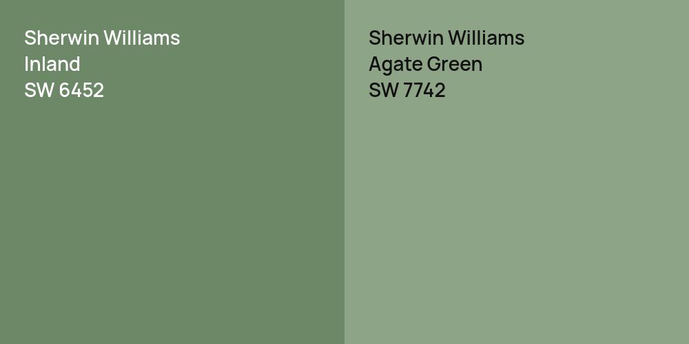 Sherwin Williams Inland vs. Sherwin Williams Agate Green