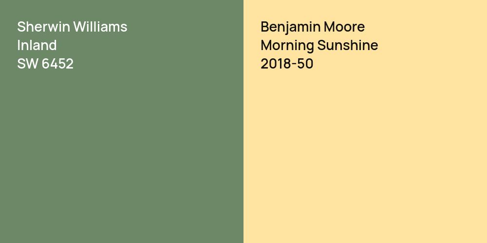 Sherwin Williams Inland vs. Benjamin Moore Morning Sunshine