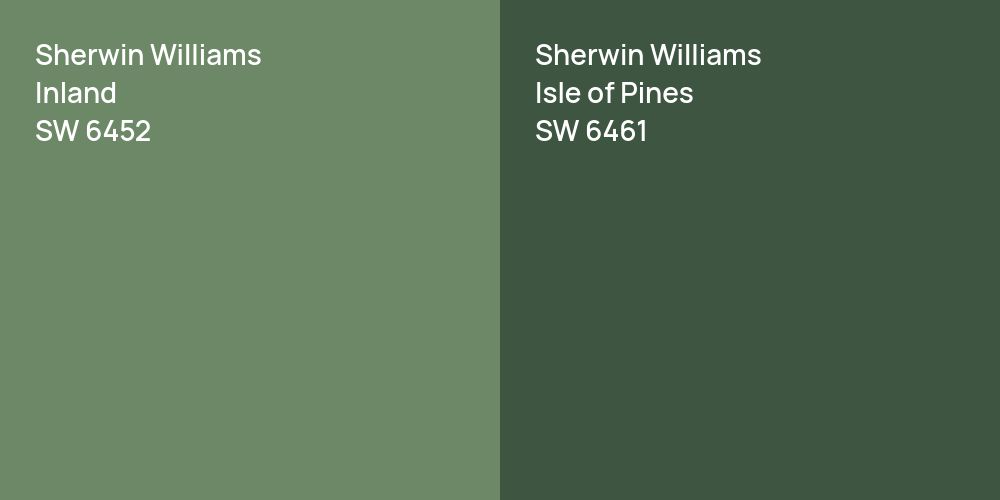 Sherwin Williams Inland vs. Sherwin Williams Isle of Pines