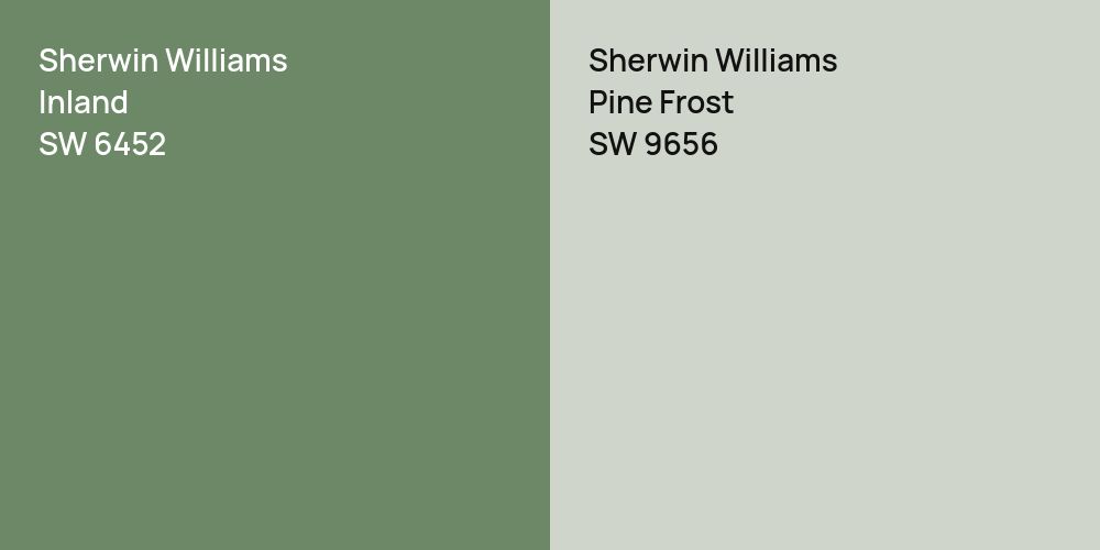 Sherwin Williams Inland vs. Sherwin Williams Pine Frost