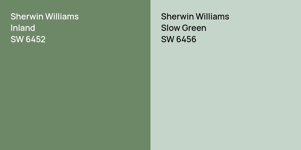 Sherwin Williams Inland vs. Sherwin Williams Slow Green