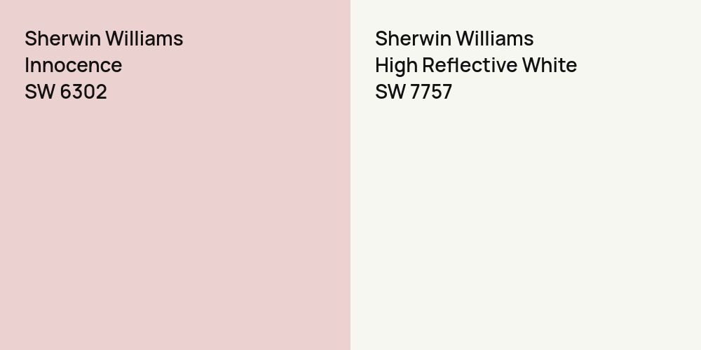 Sherwin Williams Innocence vs. Sherwin Williams High Reflective White