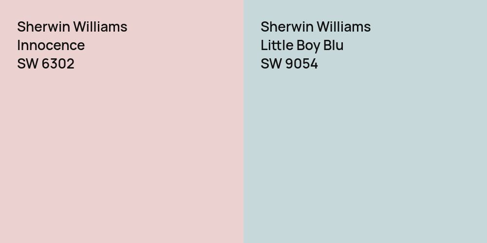 Sherwin Williams Innocence vs. Sherwin Williams Little Boy Blu