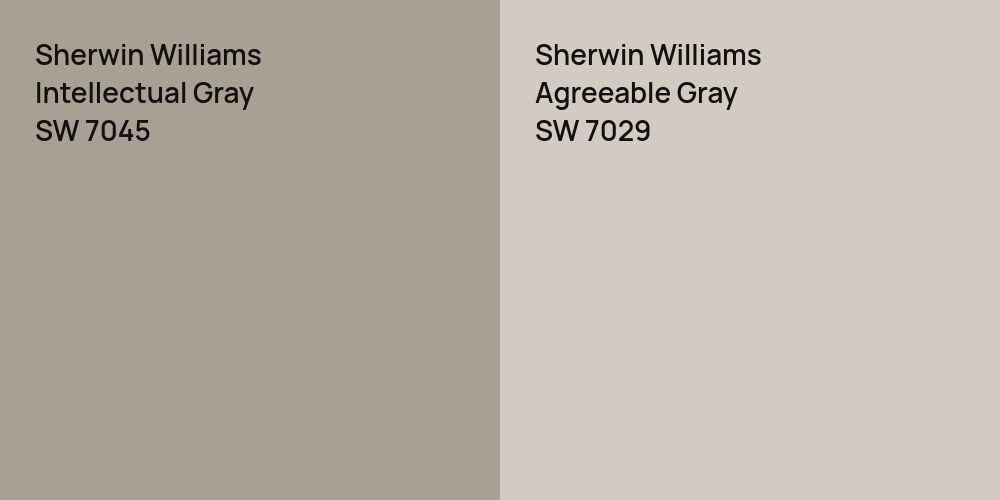 Sherwin Williams Intellectual Gray vs. Sherwin Williams Agreeable Gray