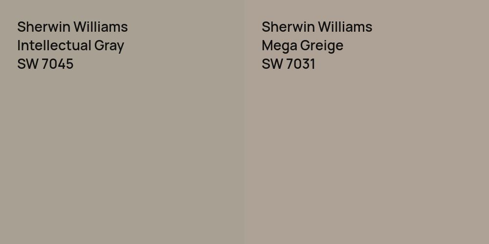 Sherwin Williams Intellectual Gray vs. Sherwin Williams Mega Greige