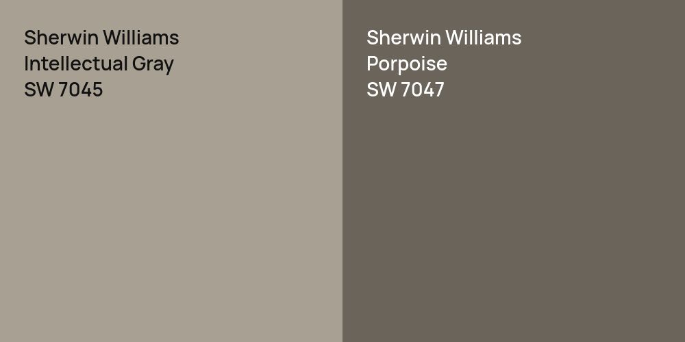 Sherwin Williams Intellectual Gray vs. Sherwin Williams Porpoise