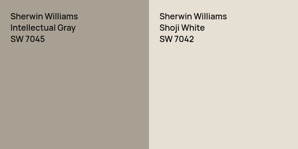 Sherwin Williams Intellectual Gray vs. Sherwin Williams Shoji White