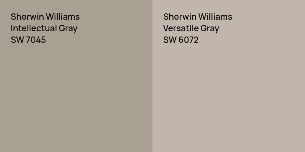 Sherwin Williams Intellectual Gray vs. Sherwin Williams Versatile Gray