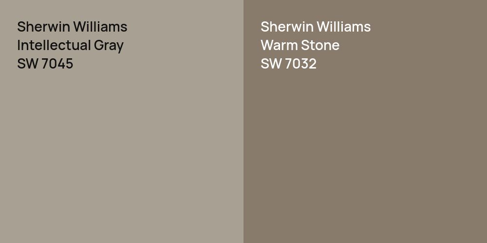 Sherwin Williams Intellectual Gray vs. Sherwin Williams Warm Stone