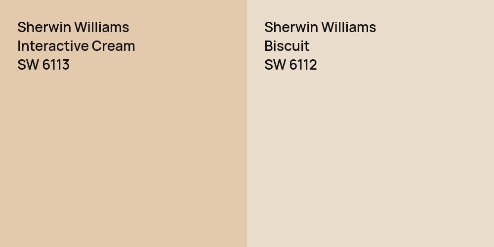 Sherwin Williams Interactive Cream vs. Sherwin Williams Biscuit