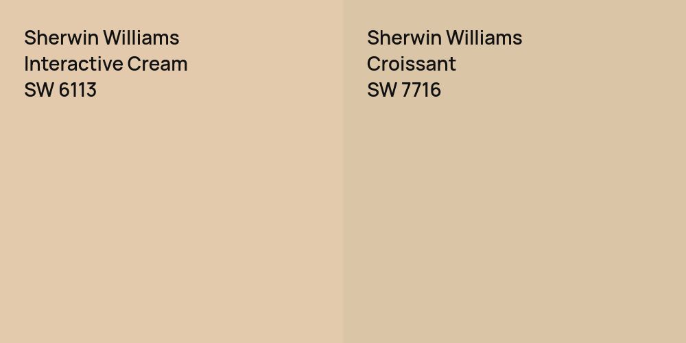 Sherwin Williams Interactive Cream vs. Sherwin Williams Croissant