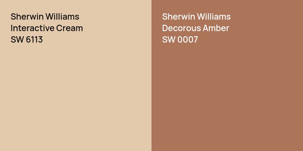 Sherwin Williams Interactive Cream vs. Sherwin Williams Decorous Amber