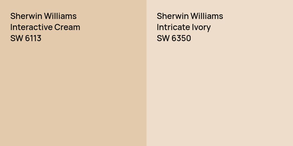 Sherwin Williams Interactive Cream vs. Sherwin Williams Intricate Ivory