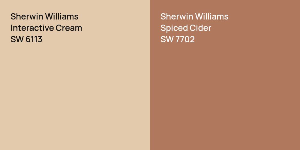 Sherwin Williams Interactive Cream vs. Sherwin Williams Spiced Cider