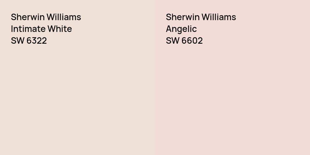 Sherwin Williams Intimate White vs. Sherwin Williams Angelic