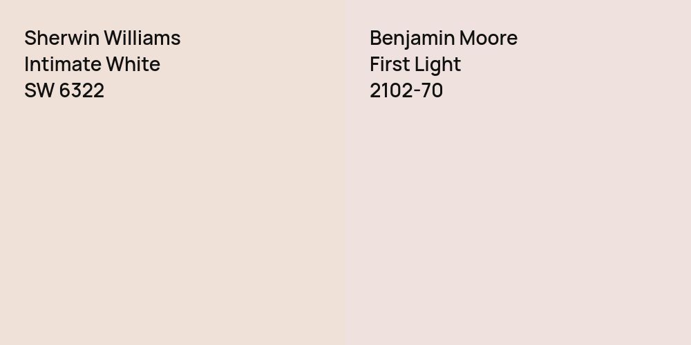 Sherwin Williams Intimate White vs. Benjamin Moore First Light