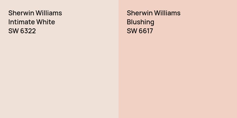 Sherwin Williams Intimate White vs. Sherwin Williams Blushing