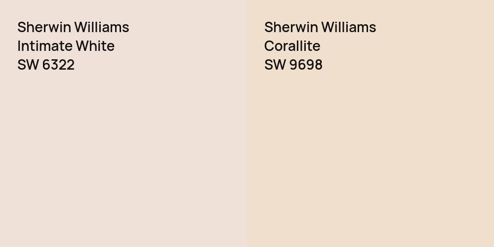 Sherwin Williams Intimate White vs. Sherwin Williams Corallite