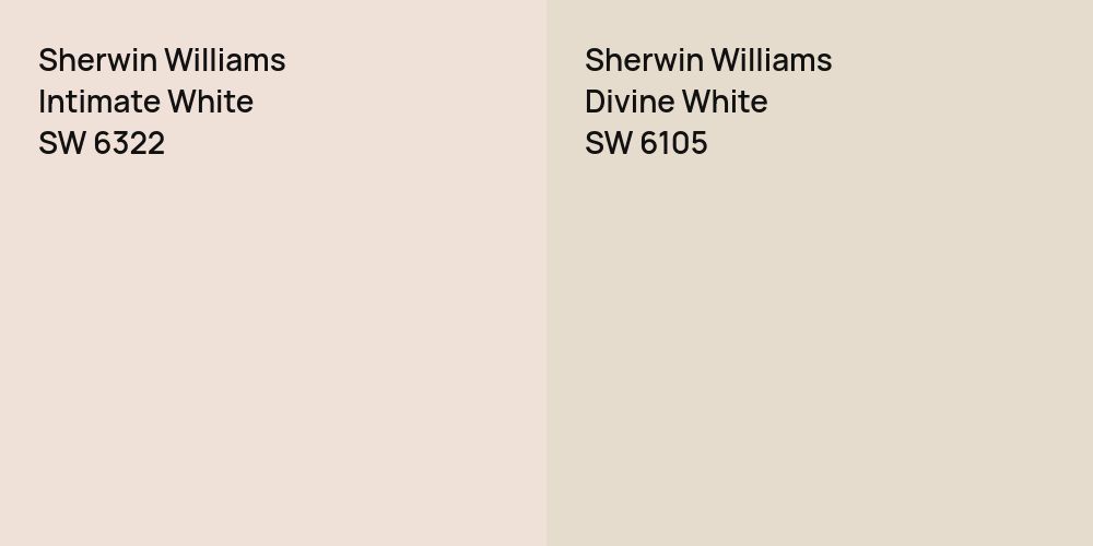 Sherwin Williams Intimate White vs. Sherwin Williams Divine White