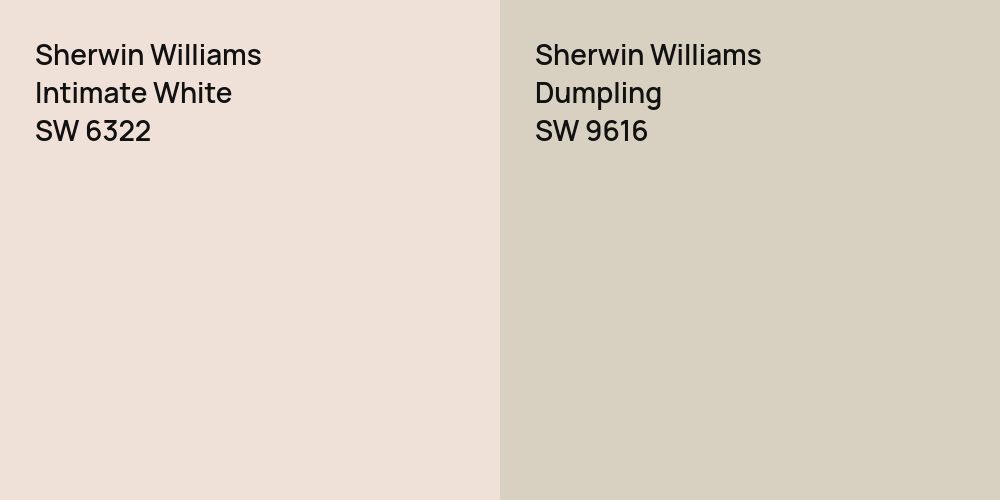 Sherwin Williams Intimate White vs. Sherwin Williams Dumpling