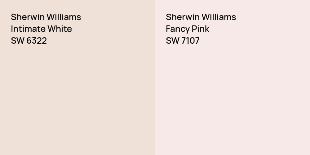 Sherwin Williams Intimate White vs. Sherwin Williams Fancy Pink