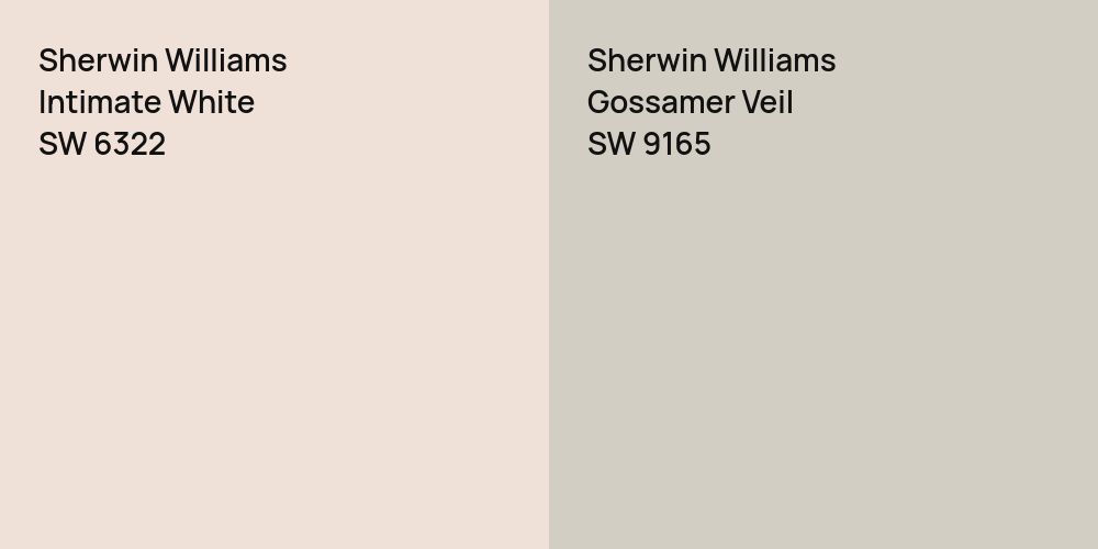 Sherwin Williams Intimate White vs. Sherwin Williams Gossamer Veil