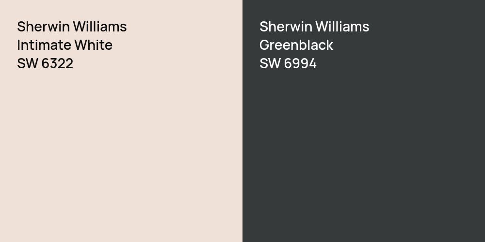 Sherwin Williams Intimate White vs. Sherwin Williams Greenblack