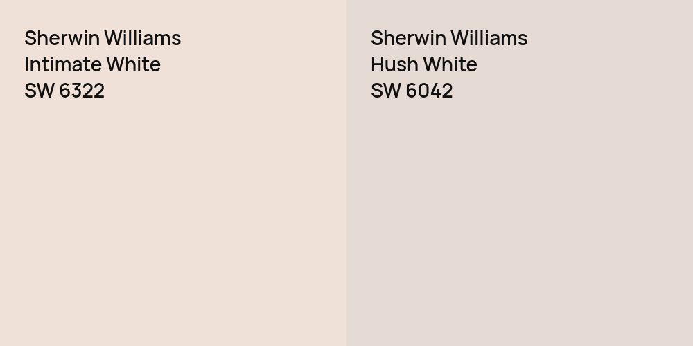 Sherwin Williams Intimate White vs. Sherwin Williams Hush White