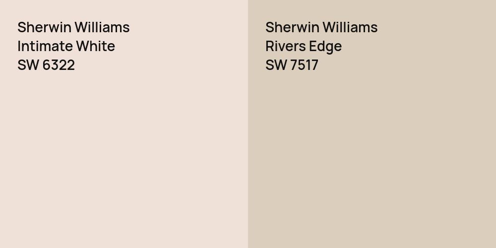 Sherwin Williams Intimate White vs. Sherwin Williams Rivers Edge