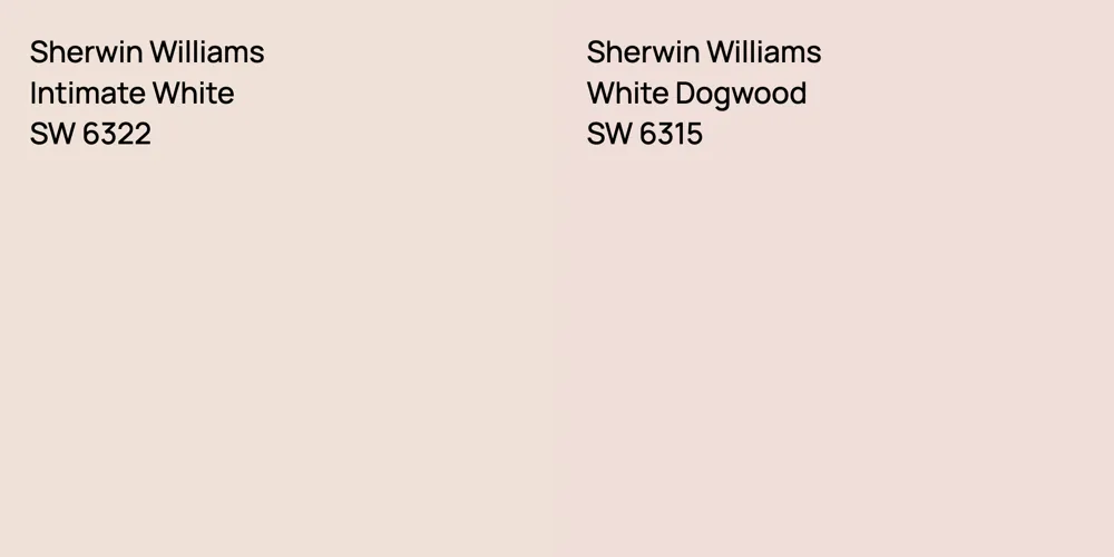 Sherwin Williams Intimate White vs. Sherwin Williams White Dogwood