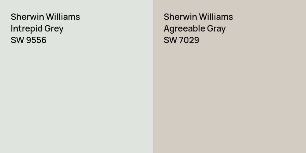 Sherwin Williams Intrepid Grey vs. Sherwin Williams Agreeable Gray