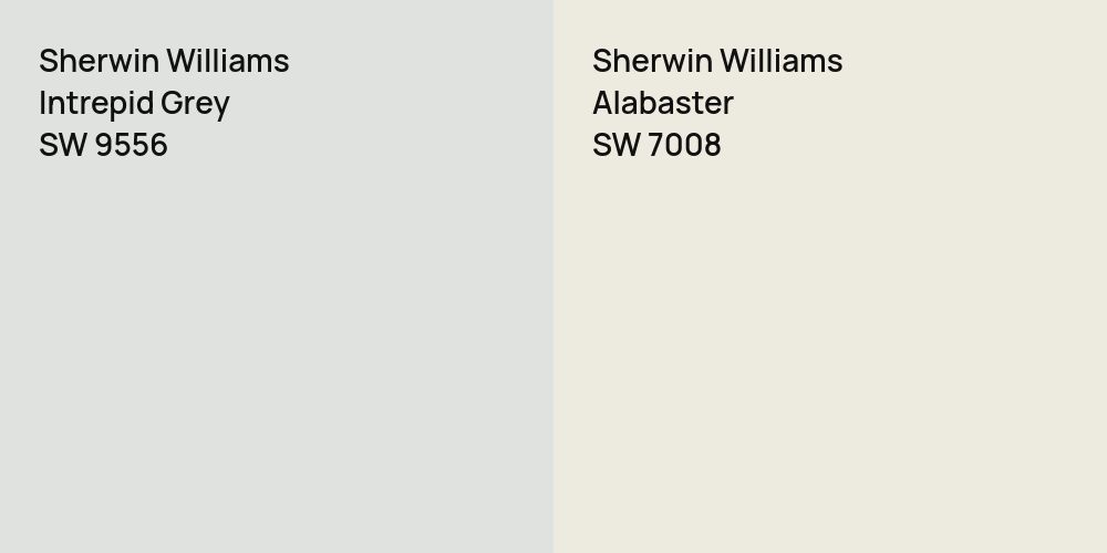 Sherwin Williams Intrepid Grey vs. Sherwin Williams Alabaster