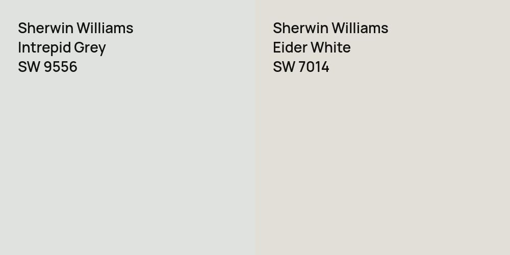 Sherwin Williams Intrepid Grey vs. Sherwin Williams Eider White