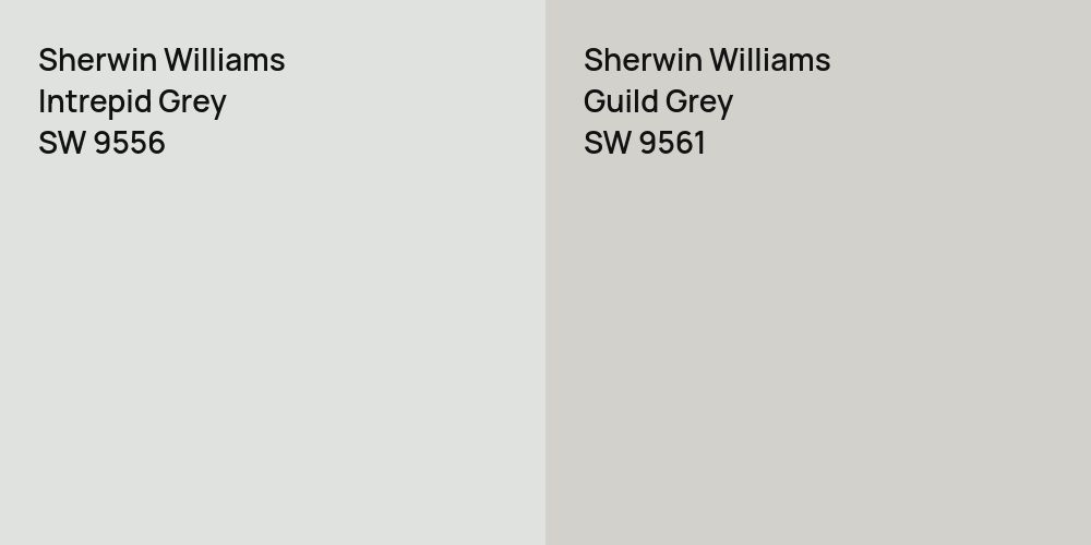 Sherwin Williams Intrepid Grey vs. Sherwin Williams Guild Grey