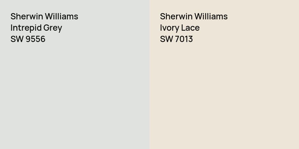 Sherwin Williams Intrepid Grey vs. Sherwin Williams Ivory Lace