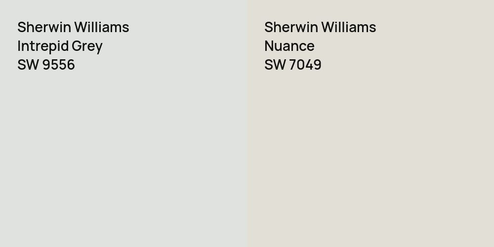 Sherwin Williams Intrepid Grey vs. Sherwin Williams Nuance