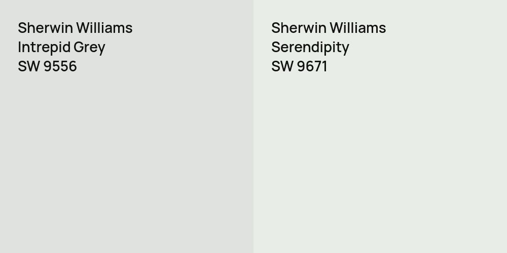 Sherwin Williams Intrepid Grey vs. Sherwin Williams Serendipity