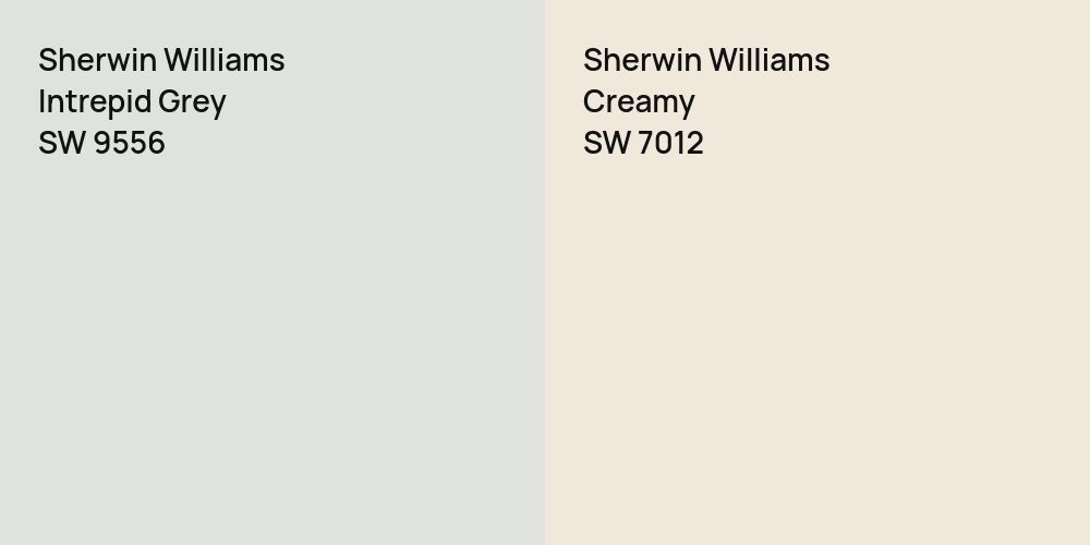 Sherwin Williams Intrepid Grey vs. Sherwin Williams Creamy