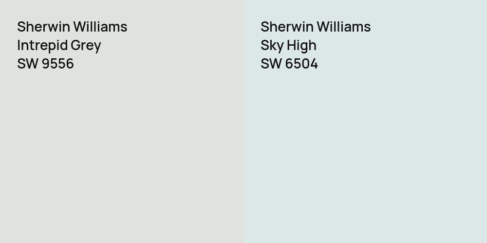 Sherwin Williams Intrepid Grey vs. Sherwin Williams Sky High